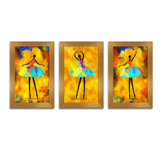 Dancing Ballerina African Canvas Painting Framed For Living Room and Hotels 