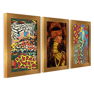 African Canvas Painting Framed For Living Room