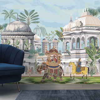 Ethnic Indian Wall Murals. Traditional Mughal Art Full Wall Wallpaper. (ETHMRL014)