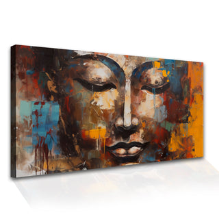 Lord Buddha Canvas Painting For Home Decor, Office walls and Hotels, Resorts Wall Decoration 24 inch x 48 inch (BDWA21)