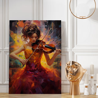 Symphony of Fire Wall Art Painting, HD Canvas Print, Framed, Ready to Hang. (AMWA04)