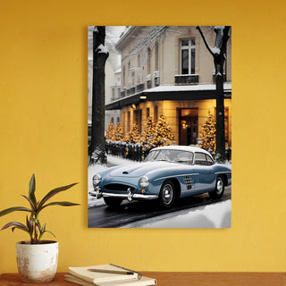 Winter’s Tale: Mercedes Classic Wall Art Painting, HD Canvas Print, Framed, Ready to Hang. (VINWA159)