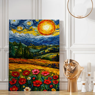 Swirling Meadows Wall Art Painting, HD Canvas Print, Framed, Ready to Hang. (AMWA20)