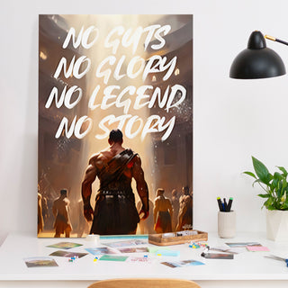Gladiator Warrior Motivational Wall Art, HD Canvas Print, Framed, Ready to Hang. (POMWA348)