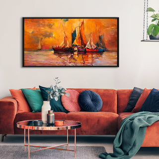 Mesmerising Landscapes Art Large Canvas Paintings. Framed Digital Reprints of Famous and Vibrant Artwork (LDWA14) - Khirki.in 