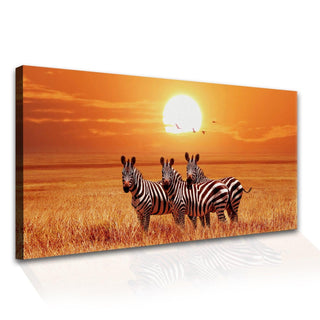 Amazing Wildlife Wall Art. Large Canvas Framed Digital Reprints of Jungle, Wildlife, Animals and Birds. Ready To Hang. Size:  24 Inch x 48 Inch (WBWA32) - Khirki.in 