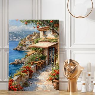 Italian Riviera Bliss Wall Art Painting, HD Canvas Print, Framed, Ready to Hang. (AMWA57)