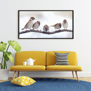 Amazing Wildlife Wall Art. Large Canvas Framed Digital Reprints of Jungle, Wildlife, Animals and Birds. Ready To Hang. Size:  24 Inch x 48 Inch (WBWA29) - Khirki.in 