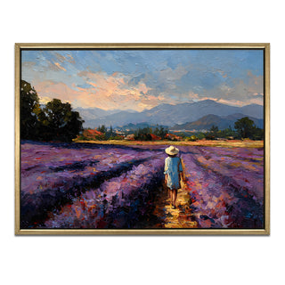 European Cityscape Wall Art, HD Canvas Print, Golden Floater Framed, Ready to Hang, (36 In x 48 In) (EURO-WA-74)