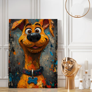 Canine Joy Wall Art Painting, HD Canvas Print, Framed, Ready to Hang. (POMWA37)