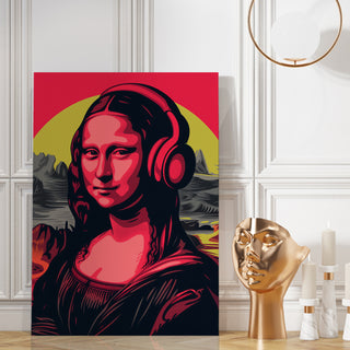 Mona Lisa Altered Wall Art Painting, HD Canvas Print, Framed, Ready to Hang. (POMA12)