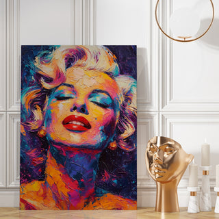 Marilyn Monroe Maximalist Altered Wall Art, HD Canvas Print, Framed, Ready to Hang. (POMA06)