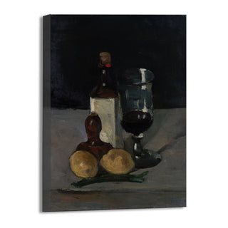 Still Life with Wine – Paul Cézanne Painting | HD Canvas Print | Ready to Hang | Wall Art for Bedroom, living room, Hallway (PCWA02)