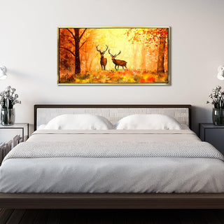 Amazing Wildlife Wall Art. Large Canvas Framed Digital Reprints of Jungle, Wildlife, Animals and Birds. Ready To Hang. Size:  24 Inch x 48 Inch (WBWA30) - Khirki.in 