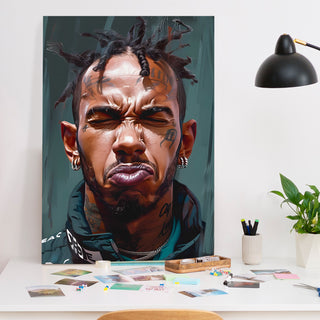Street Royalty – Bold Urban Portrait Wall Art, HD Canvas Print, Framed, Ready to Hang. (POMWA340)