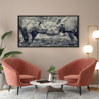 Amazing Wildlife Wall Art. Large Canvas Framed Digital Reprints of Jungle, Wildlife, Animals and Birds. Ready To Hang. Size:  24 Inch x 48 Inch (WBWA35) - Khirki.in 