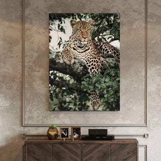 Leopard’s Realm Wall Art Painting, HD Canvas Print, Framed, Ready to Hang. (WNWA167)