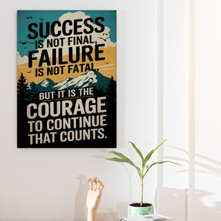 A Motivational Journey Wall Art Painting, HD Canvas Print, Framed, Ready to Hang. (MOWA92)