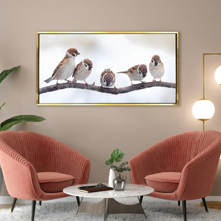 Amazing Wildlife Wall Art. Large Canvas Framed Digital Reprints of Jungle, Wildlife, Animals and Birds. Ready To Hang. Size:  24 Inch x 48 Inch (WBWA29) - Khirki.in 