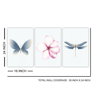 Set of 3 Minimalistic Floral Art (FLWA24).