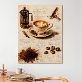 Brewing Perfection Wall Art Painting, HD Canvas Print, Framed, Ready to Hang. (KTCWA63)