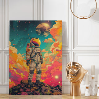 Master Flame Space Themed Wall Art Painting, HD Canvas Print, Framed, Ready to Hang. (POMA19)