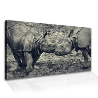 Amazing Wildlife Wall Art. Large Canvas Framed Digital Reprints of Jungle, Wildlife, Animals and Birds. Ready To Hang. Size:  24 Inch x 48 Inch (WBWA35) - Khirki.in 