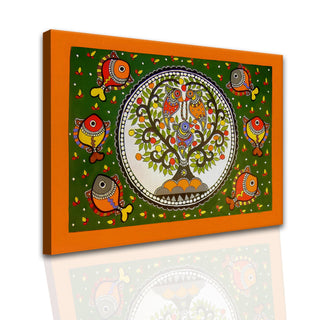 Tree of Life Madhubani Canvas Painting