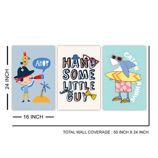 Nursery Wall Décor Kids Inspirational Wall Art for Baby Room 3 Panel Large Art Pieces (KDSWA05).