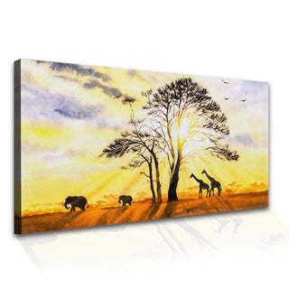 Amazing Wildlife Wall Art. Large Canvas Framed Digital Reprints of Jungle, Wildlife, Animals and Birds. Ready To Hang. Size:  24 Inch x 48 Inch (WBWA42) - Khirki.in 