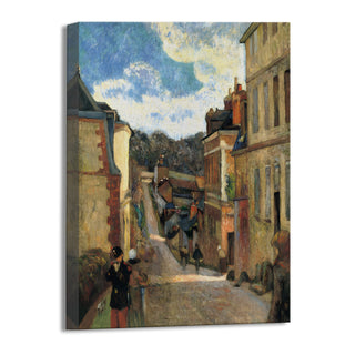 Street in Rouen – Paul Gauguin Painting | HD Canvas Print | Ready to Hang | Wall Art for Bedroom, living room, Hallway (PGWA10)