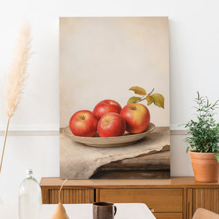 Classic Fruit Bowl Still Life Wall Art, HD Canvas Print, Framed, Ready to Hang. (POMWA349)