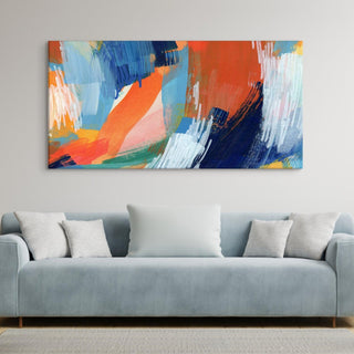 Abstract Modern Art Large Canvas Paintings. Framed Digital Reprints of Famous and Vibrant Artwork (MAWA07) - Khirki.in 