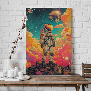 Master Flame Space Themed Wall Art painting, HD Canvas Print, Framed, Ready to Hang. (POMA19)