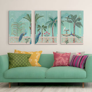 Birds palace, Set of 3 Royal Garden Artwork (ETHWA21)