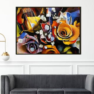 Framed Abstract Oil Pastel Style Wall Art Painting For Home and Hotels Wall Decoration (ABWA01) - Khirki.in 