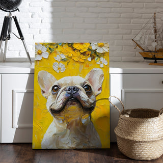 The Sunshine Pup Wall Art Painting, HD Canvas Print, Framed, Ready to Hang. (ABMWA123)