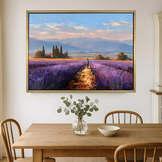 European Cityscape Wall Art, HD Canvas Print, Golden Floater Framed, Ready to Hang, (36 In x 48 In) (EURO-WA-75)