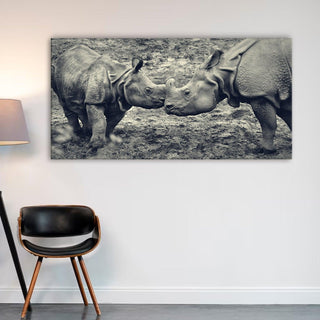 Amazing Wildlife Wall Art. Large Canvas Framed Digital Reprints of Jungle, Wildlife, Animals and Birds. Ready To Hang. Size:  24 Inch x 48 Inch (WBWA35) - Khirki.in 