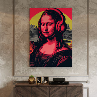 Mona Lisa Altered Wall Art Painting, HD Canvas Print, Framed, Ready to Hang. (POMA12)