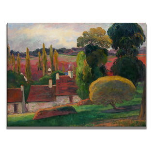 Houses at Le Pouldu – Paul Gauguin Painting | HD Canvas Print | Ready to Hang | Wall Art for Bedroom, living room, Hallway (PGWA08)