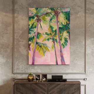 Palm Tree Wall Art Painting, HD Canvas Print, Framed, Ready to Hang. (POMA08)