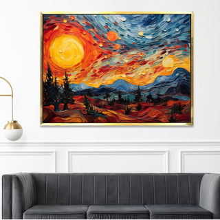 Framed Abstract Oil Pastels Style Wall Art Painting For Home and Hotels Wall Decoration