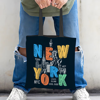 Canvas Zip Clouser Tote Bag for Women – 15x16 Inch Reusable Shopping & Everyday Carry Bag (TOBA05)