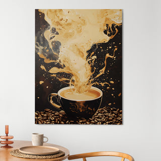 Golden Energy Wall Art Painting, HD Canvas Print, Framed, Ready to Hang. (KTCWA67)