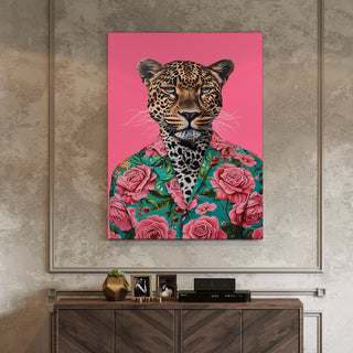 Maximalist Wall Art, Funky Animal Wall Art, HD Canvas Print, Framed, Ready to Hang. (POMA02)