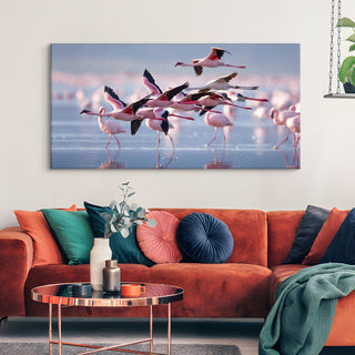 Amazing Wildlife Wall Art. Large Canvas Framed Digital Reprints of Jungle, Wildlife, Animals and Birds. Ready To Hang. Size:  24 Inch x 48 Inch (WBWA41)