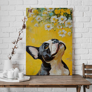 The Curious Pup Wall Art Painting, HD Canvas Print, Framed, Ready to Hang. (AMWA21)