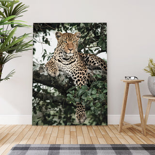 Leopard’s Realm Wall Art Painting, HD Canvas Print, Framed, Ready to Hang. (WNWA167)