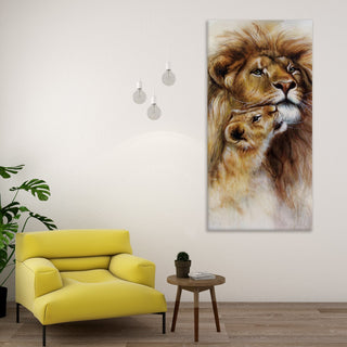 Amazing Wildlife Wall Art. Large Canvas Framed Digital Reprints of Jungle, Wildlife, Animals and Birds. Ready To Hang. Size:  24 Inch x 48 Inch (WBWA51)